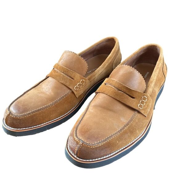 Marc Nolan Abe Nubuck Shoes Penny Loafers Slip On Shoe Size 9 - Picture 13 of 15